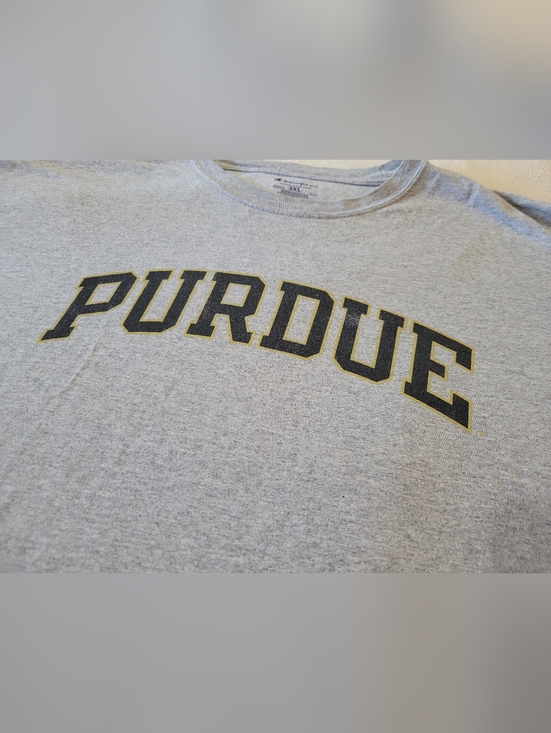 Champion Purdue Boilermakers Gray Short Sleeve T-Shirt 3XL - Picture 2 of 4